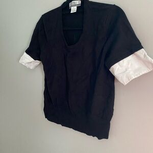 Nine & Co. | Black and White Blouse